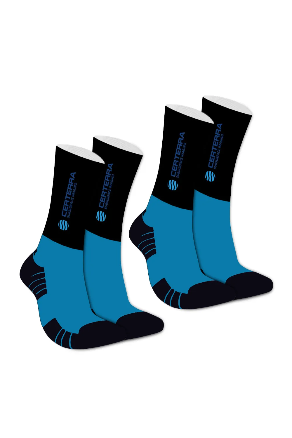 2-Pair Bundle – Athletic High Performance Sports Crew Socks