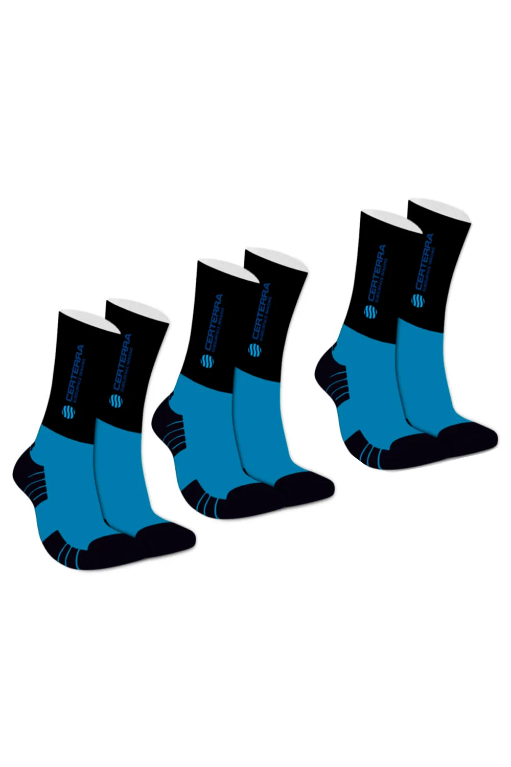 3-Pair Bundle – Athletic High Performance Sports Crew Socks